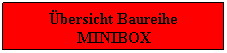 Textfeld: bersicht Baureihe MINIBOX
